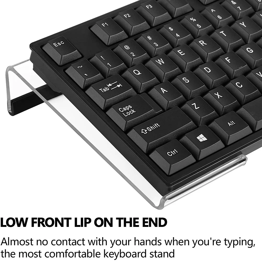 

Upgraded Acrylic Keyboard Holder,Acrylic Tilted Computer Keyboard Holder Clear Keyboard Stand For Ergonomic Typing Office Desk