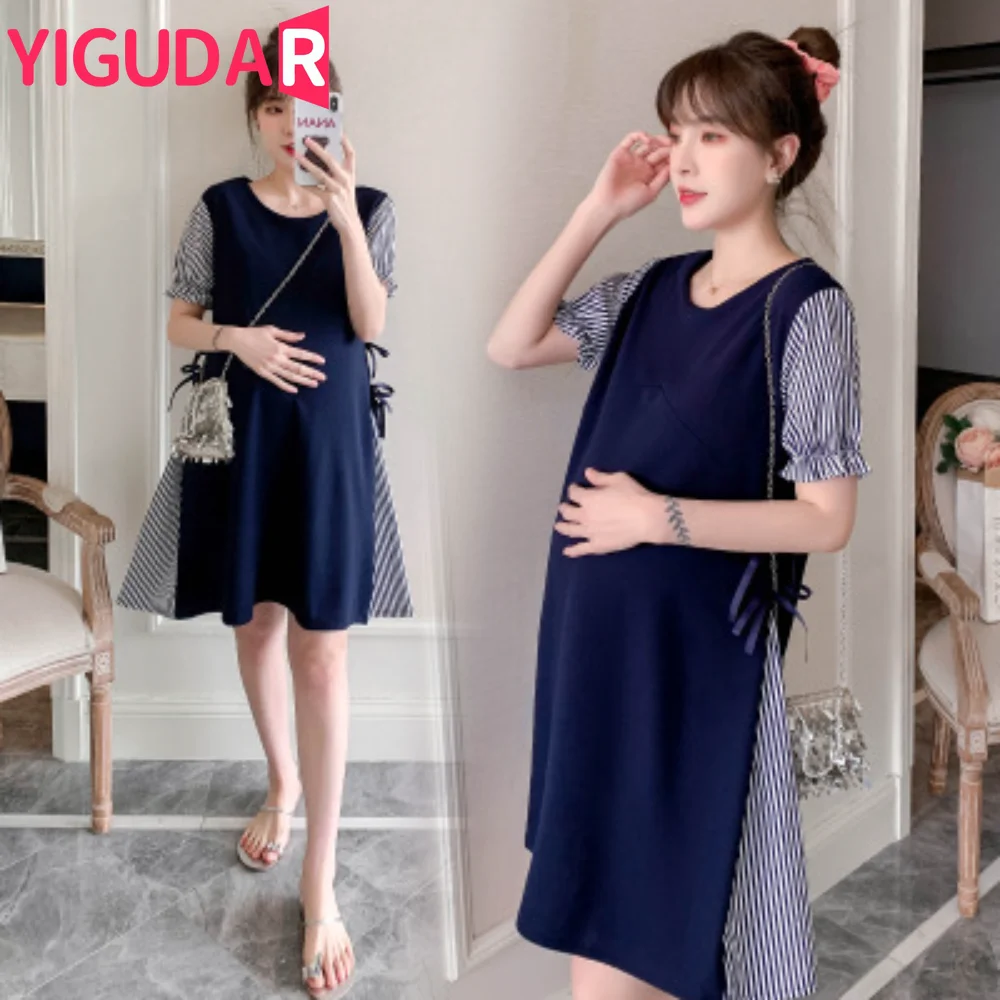 

2024 New Arrival Pregnant women's Clothes Comfortable skirts summer t-shirt Fashion vestidos de fotografia Maternity dress