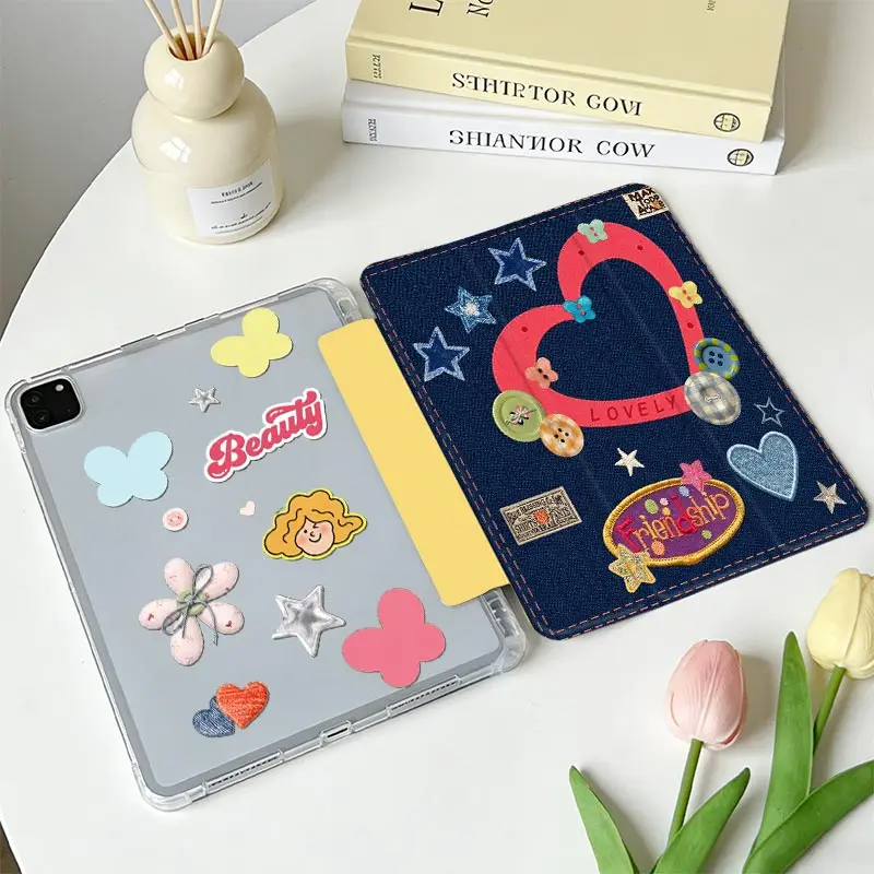 With Pen Holder Tri‑Fold TPU Bumper Case For Xiaomi Pad 5/5Pro 6/6Pro 11 inch Redmi Pad SE 11 Xiaomi Pad 7/7Pro 8/8Pro 11.2