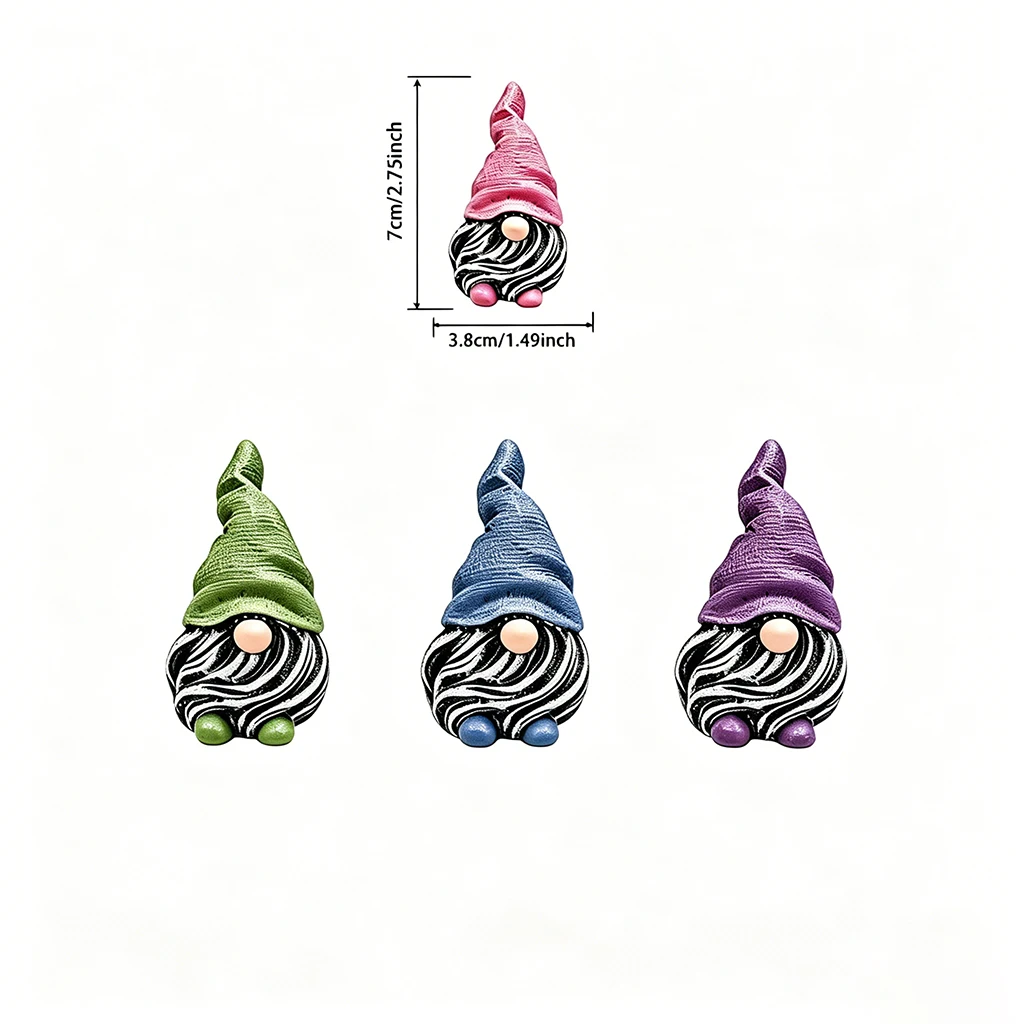 4PCS Colorful Garden Gnome Figurines Resin Cute Plant Pot Decorations Mini Elf Statues Indoor Desk Home Garden Decor Gift