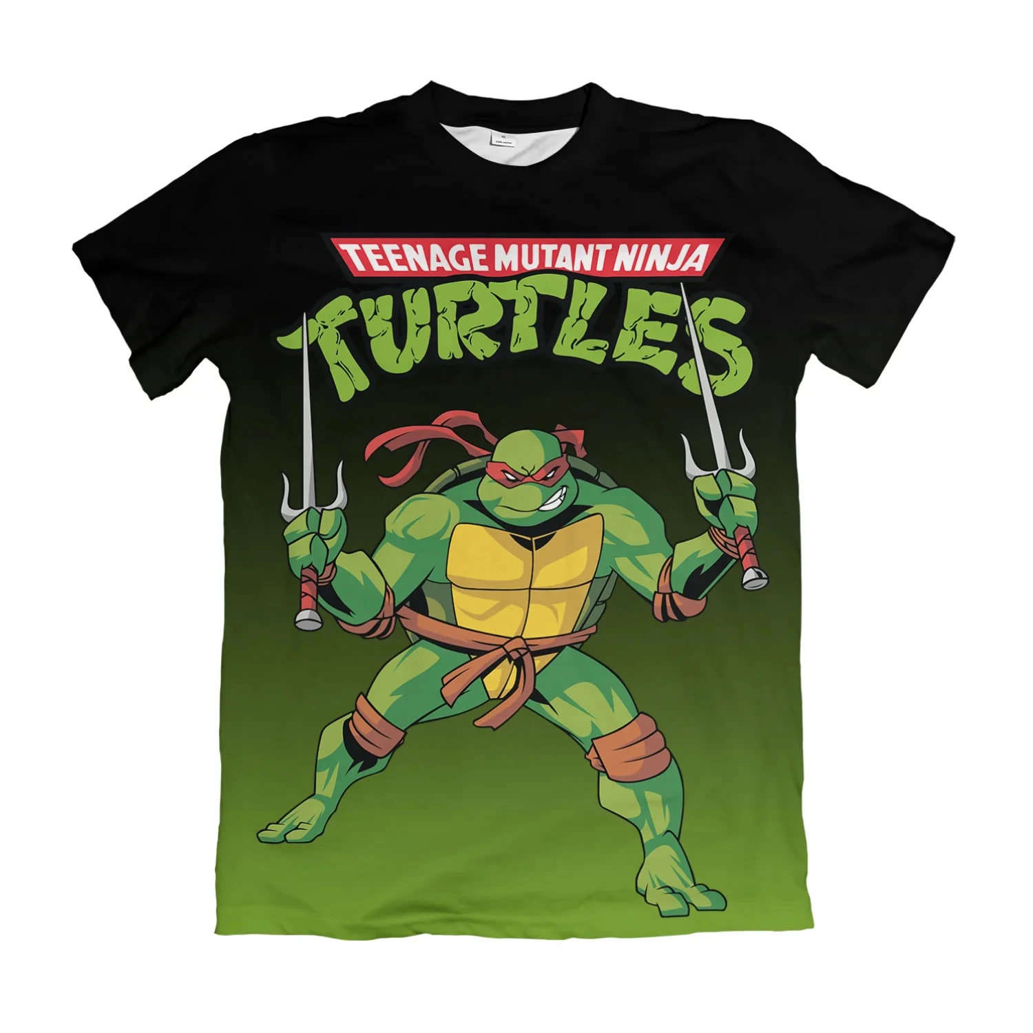 2026 Hot Selling Fashion New Ninja Turtles Outdoor Leisure Sports Hip-hop Street Wear 3D Printing Plugin Round Neck T-shirt - view 2