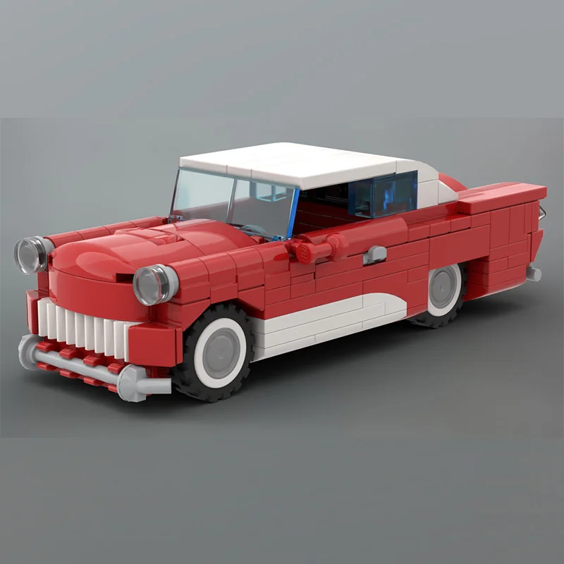 City Car Model MOC Building Bricks Retro Closed Luxury Sedan Modular Technology Children Holiday Gifts Assemble Toys Suit