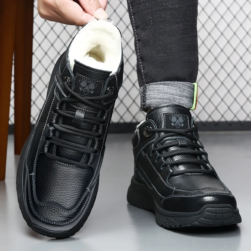 

New Men's Shoes Autumn Winter Trend Fashion Versatile Casual Shoes Comfortable Wear-resistant Fleece Warm Limited-time Discount