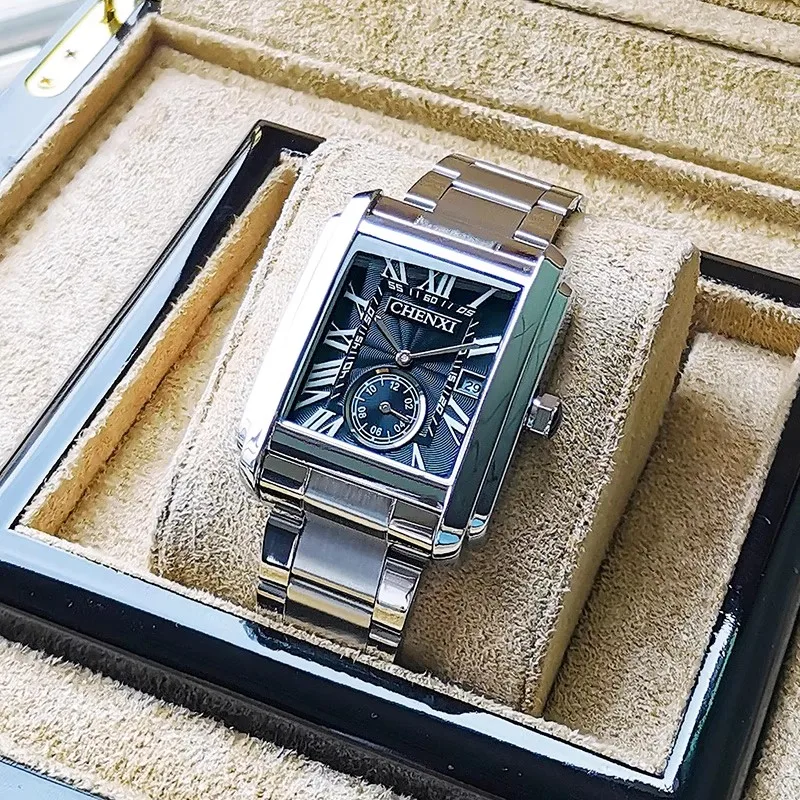 CHENXI プレミアムブランド 高級メンズ腕時計 スタイリッシュスポーツメンズ腕時計 夜光日付表示 防水クォーツ時計