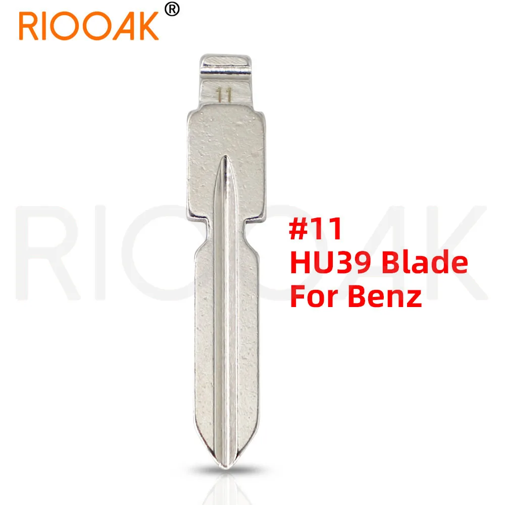 10pcs 11# HU39 Metal Blank Uncut Remote Key Blade For Benz W168 W124 W202 W210 For Keydiy KD Xhorse VVDI JMD