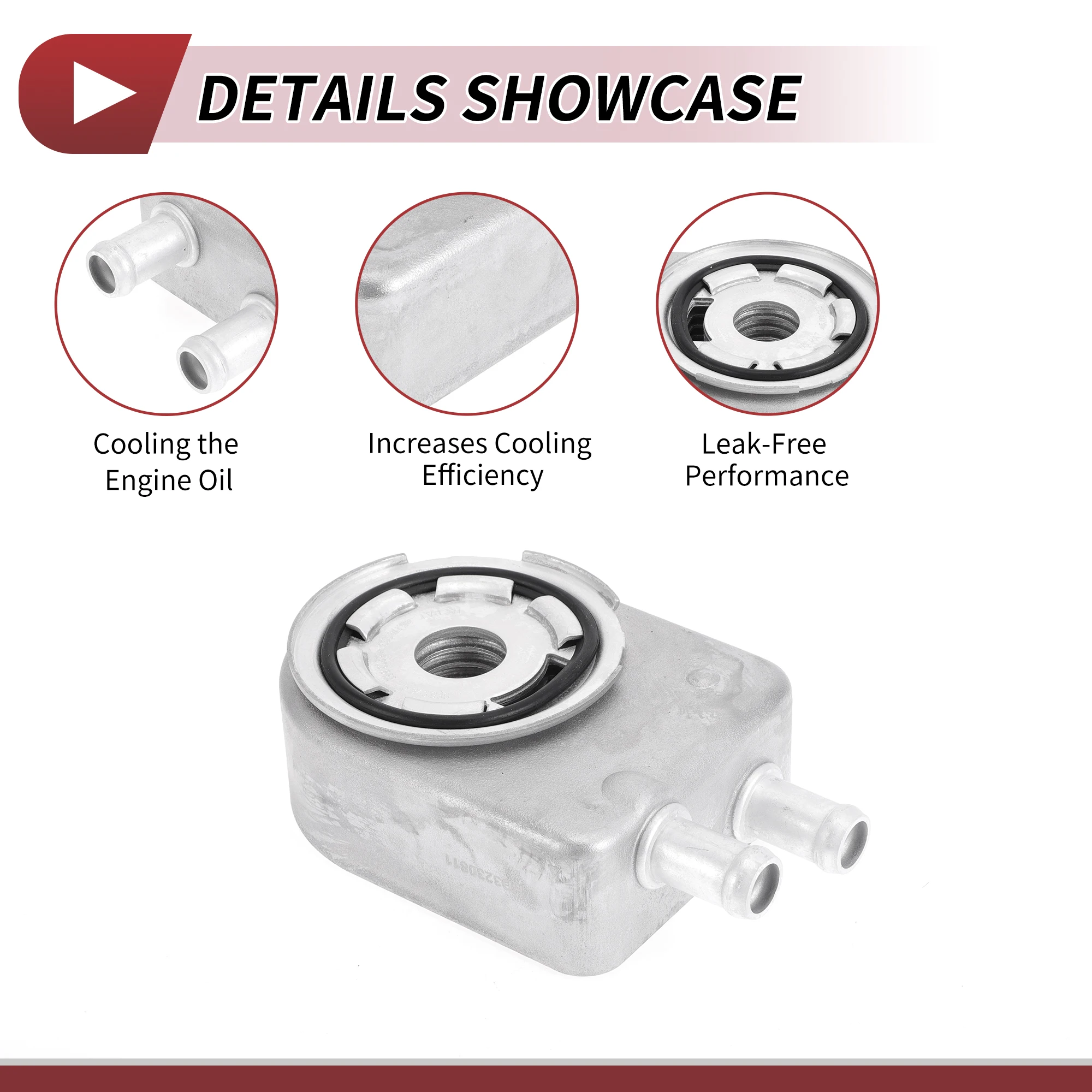 UXCELL Engine Oil Cooler for Hyundai Santa Fe 2019-2020 No.264102G101 Trans Cooler 1 Pc