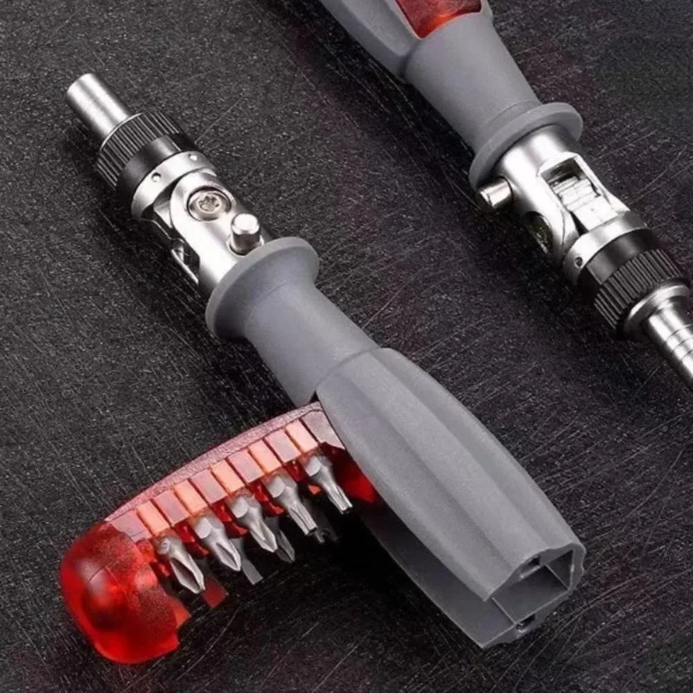 11 In 1 Ratcheting Multitool Screwdriver Multi-functional Magnetic Screwdriver Professional Angle Screwdriver Repair Tool