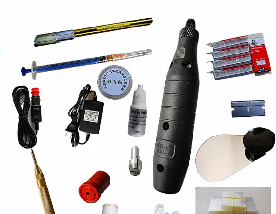 TOPS Windscreen Glass Crack Repair Kit with Repair Fluid