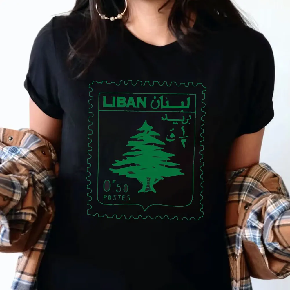 Lebanon Vintage Support Lebanon T-shirt Beirut Map Tee Lebanese Flag ShirtS Free Palestine Lebanese Woman Activist Gift Cotton