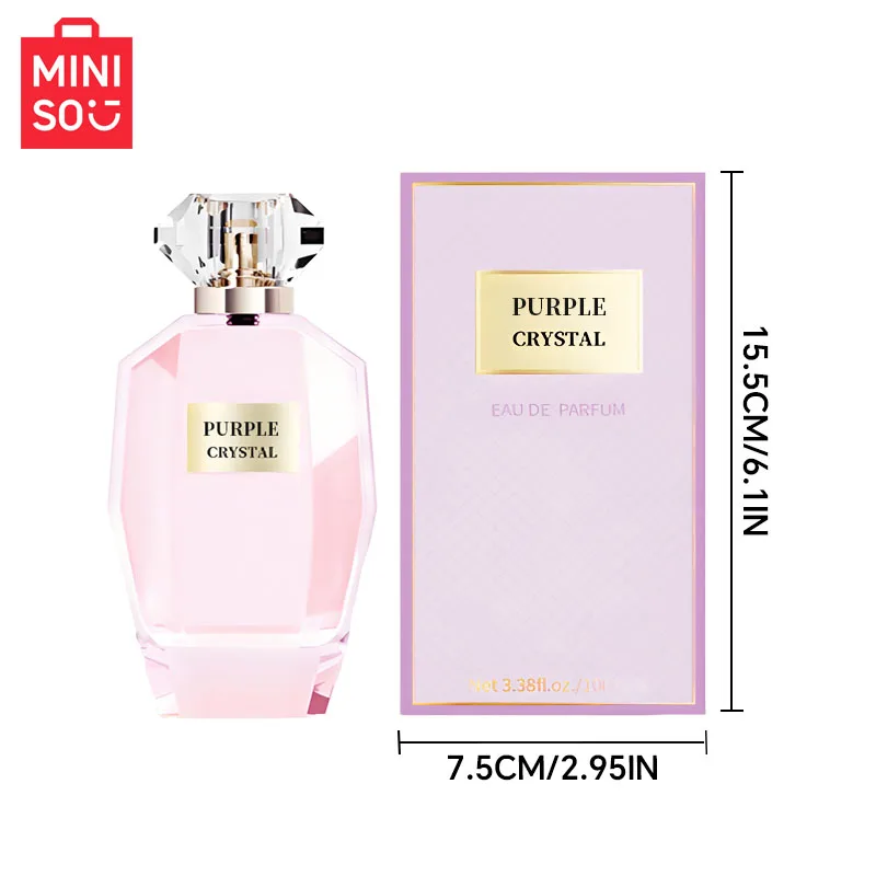عطر مينيسو بيربل كريستال للنساء عطر أصلي فاخر مزين بالزهور أو دو برفوم عطر مصمم للنساء بخاخ للجسم 100 مللي