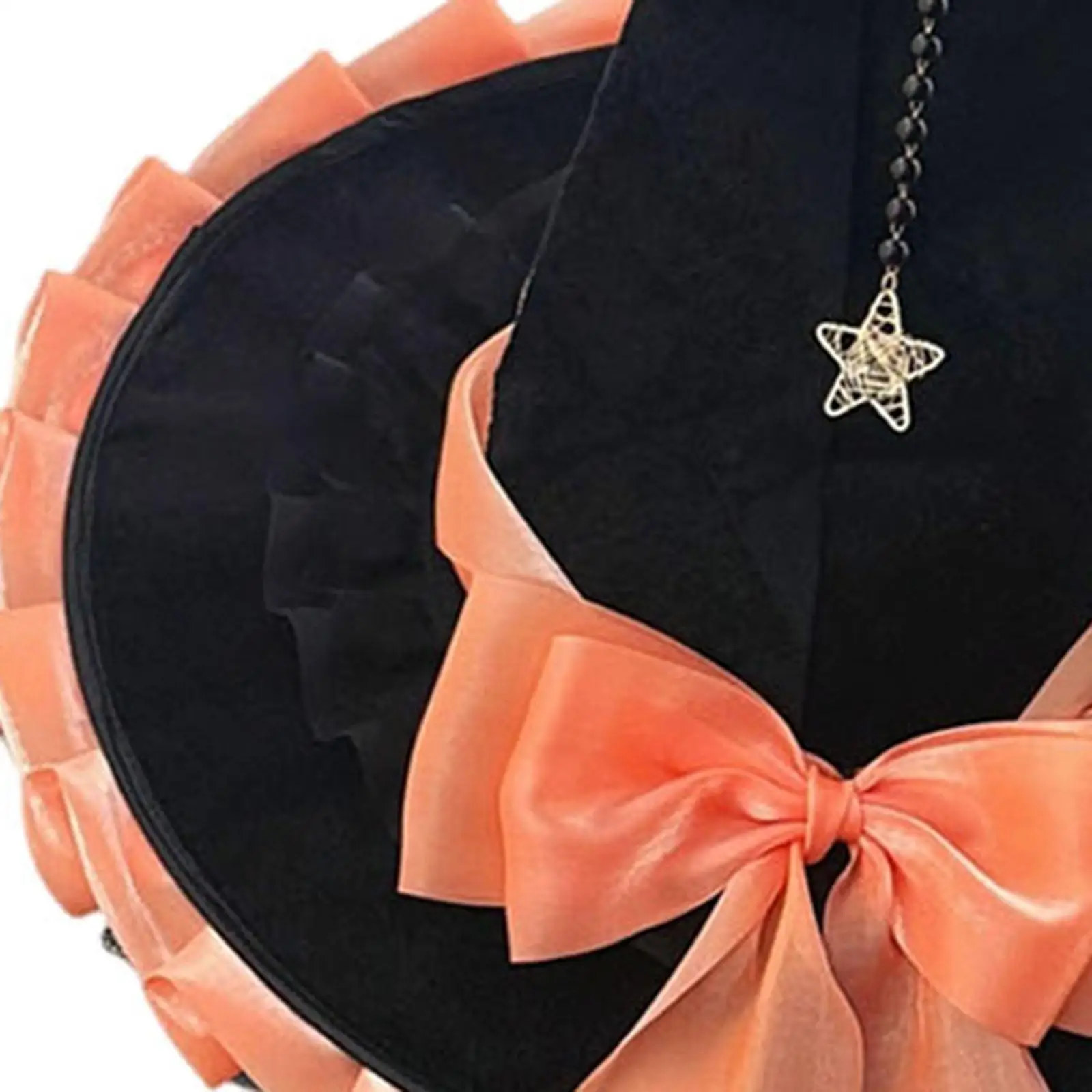 Halloween Witch Hat with Bowknot Decor Comfortable Versatile Gothic Witch Outfit Accessories Party Cap for Carnival Festival