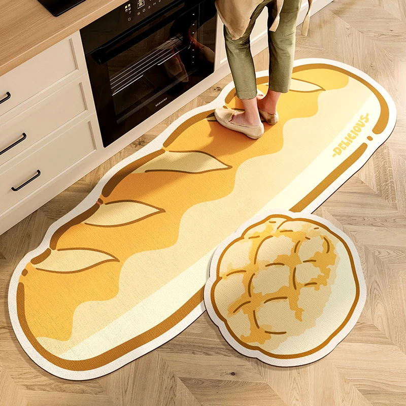 Cute Sushi Kitchen Carpet Non-slip Rugs for Living Room Bedroom Floor Mats Hallway Entrance Door Mat Home Decor Carpets Tapete