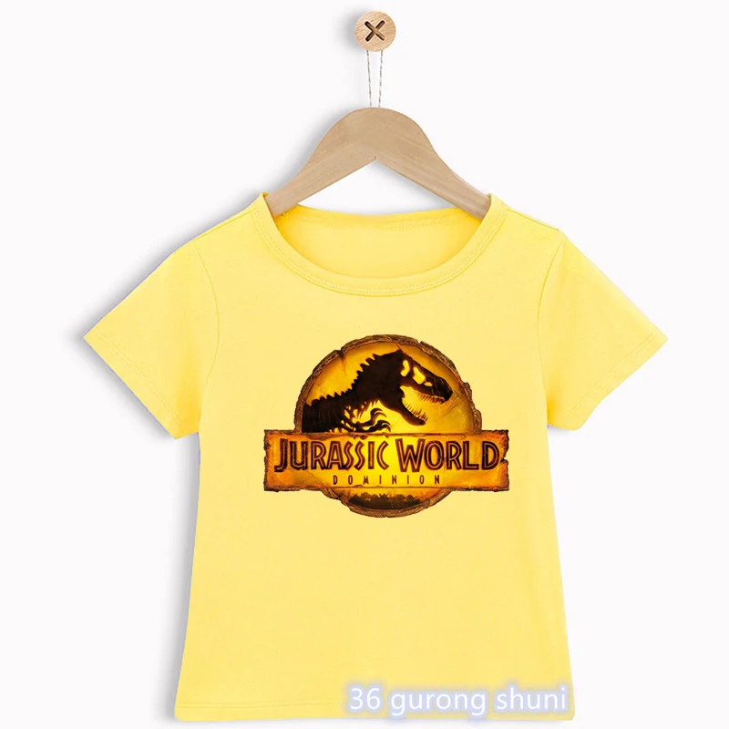 New Boys T-Shirts Jurassic Dinosaur World Domination Movie Print Toddler T Shirts Summer Tshirts For Kids Tops dropshipping