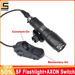 Tactical Surefir Flashlight SF M300 M600 Weapon Light AXON Switch Fit 20mm Picatinny MLOK KEYMOD Rail Airsoft Hunting Gun Lamp