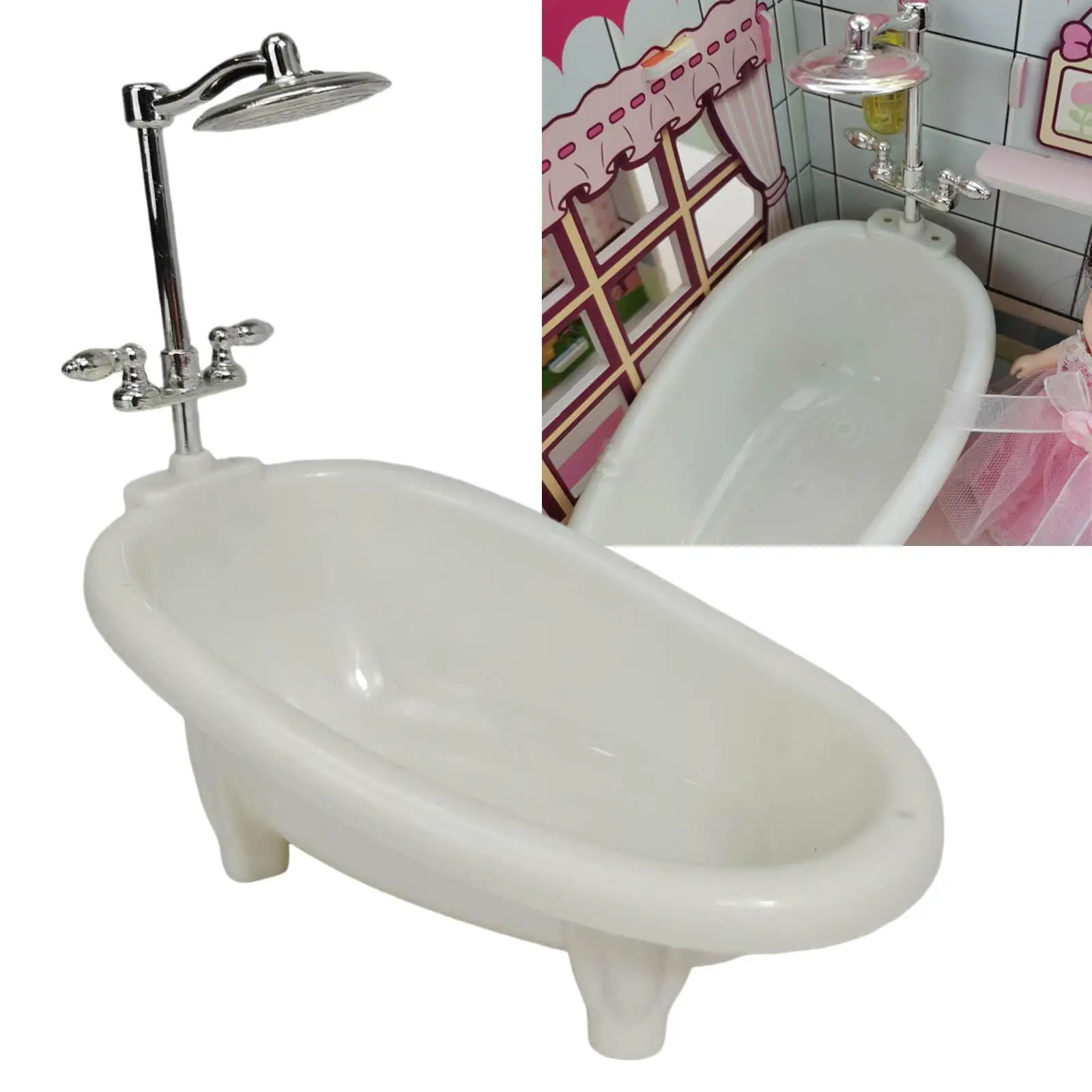 

Miniature Mini Bathtub Dollhouse Decoration Pretend Toys Birthday Gifts