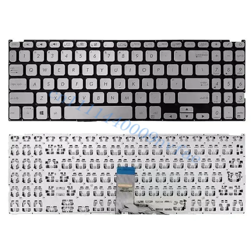 New For Asus Vivobook X512 X512D X512DA X512F X512FA X512U X512UA X512UB Laptop Keyboard US Silver 0.3