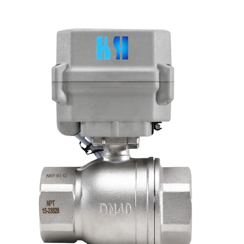 1-1/2” Stainless Stee 304 Electrical Ball Valve AC110-230V 2 Wires Switching Control Auto Return When Power Of