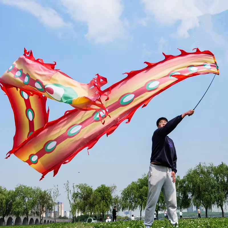 200 Styles Chinese Dragon Silk Ribbon Dance With Rod Stick Pole Adult Kids Toys Festival Performance Workout Props