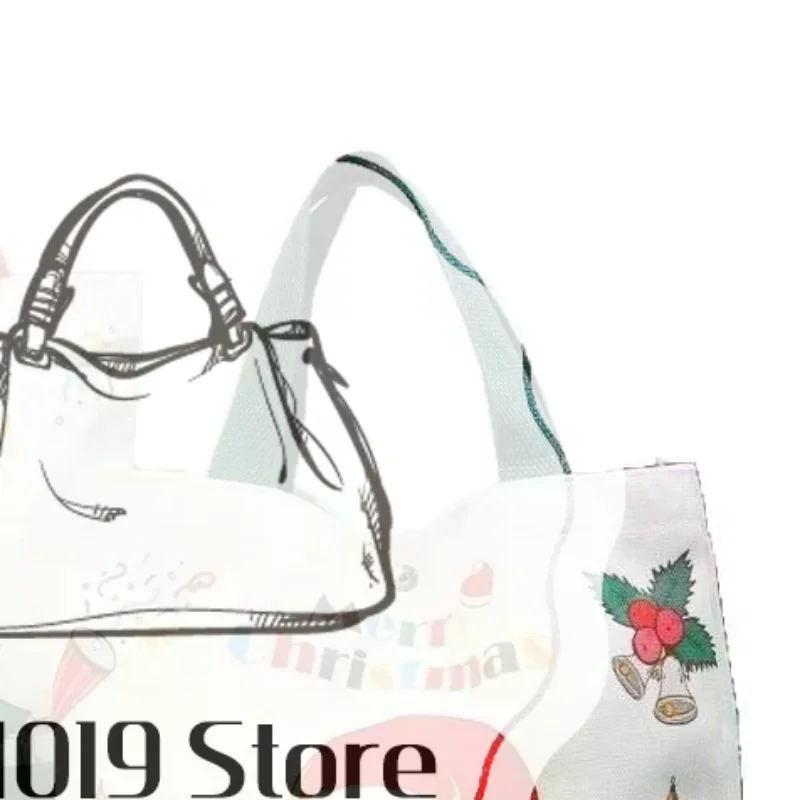 Christmas Gift Bag Cartoon Santa Claus Elk Xmas Tree Handheld Canvas Bag Merry Christmas Decor Natal Navidad