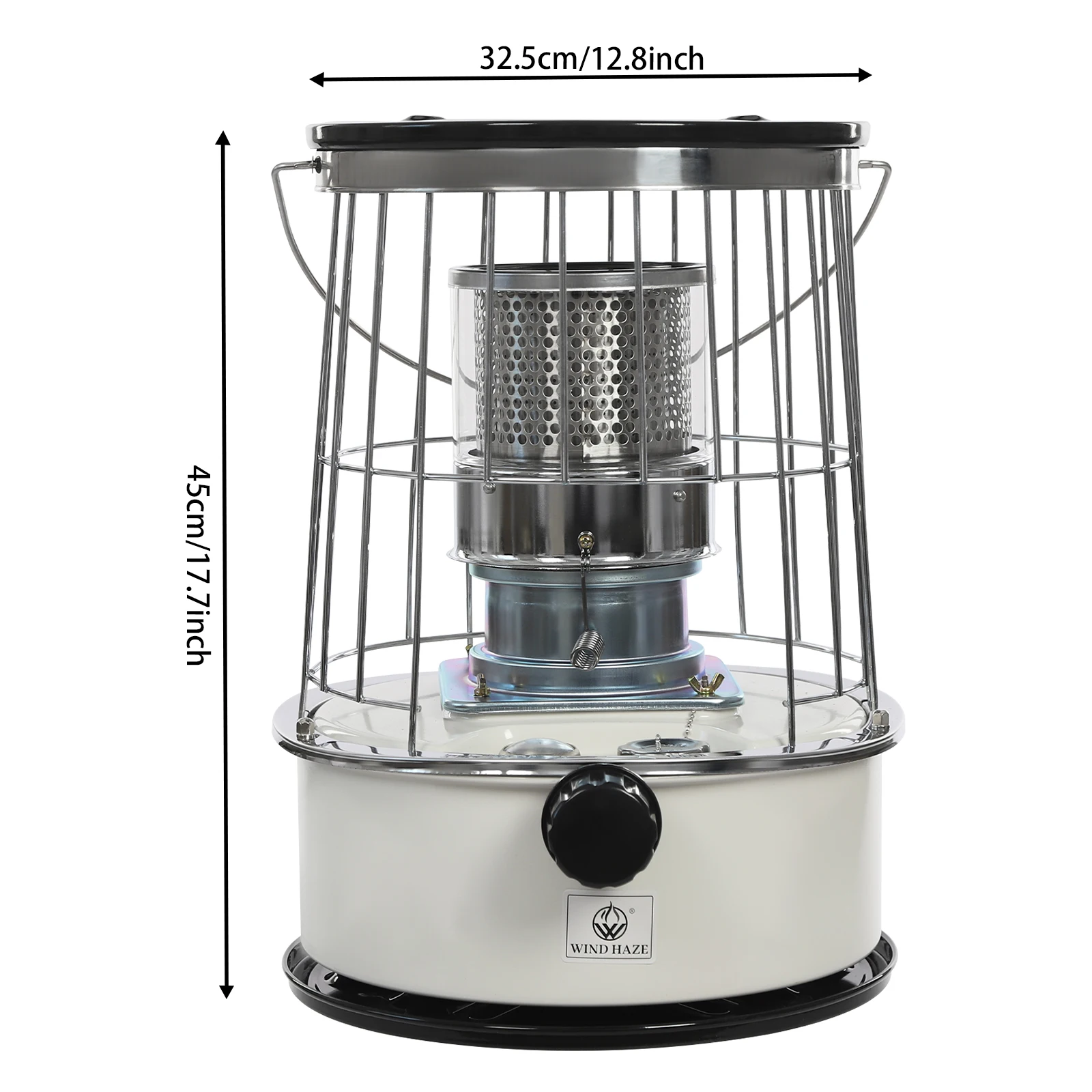 Heatable Kerosene Stove, Petroleum Heater, Mobile Heater Without Electricity, Petroleum Stove, Portable Camping Heater for Home, Outdoor, Camping, Gri