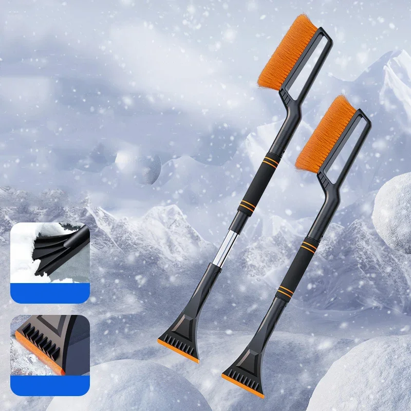 1PC Car Multifunctional Snow Removal Brush Portable Removable Adjustable Ice Removal Shovel Car Cleaning and Maintenance Tools 