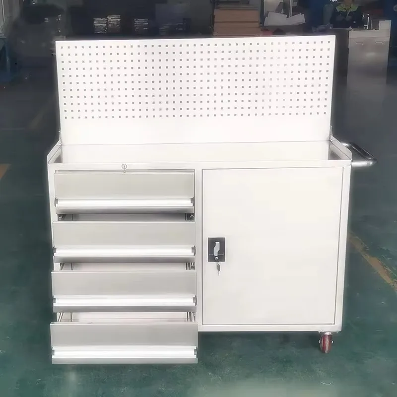 Workshop Modular Heavy Duty Stainless Steel Garage Workstation Customizable Workbench and Tool Cabinet Combination