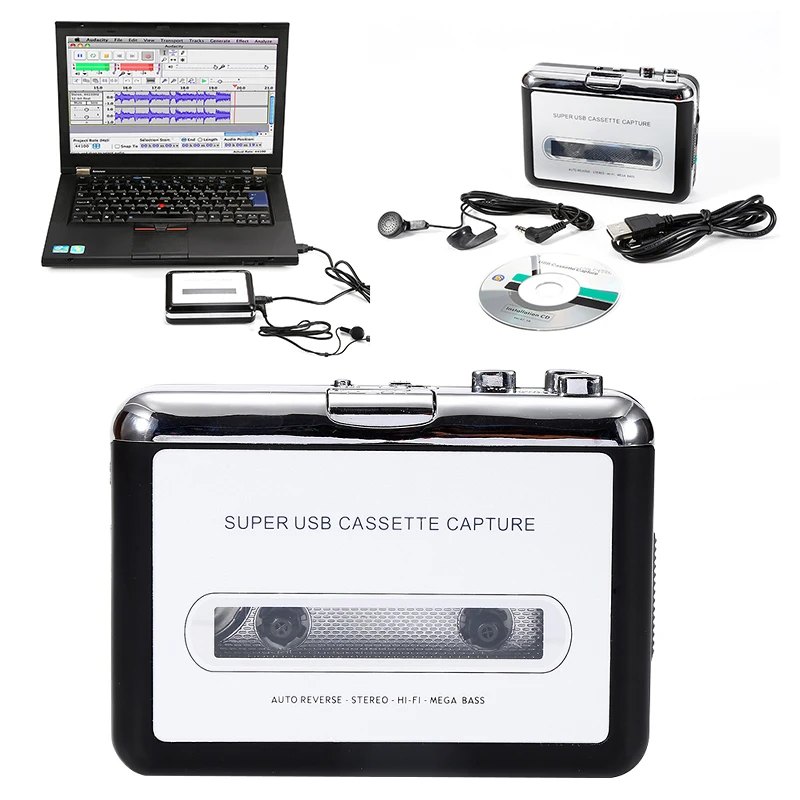 New Cassette Player USB Walkman Cassette Music Audio To MP3 Converter Player Save MP3 File To USB Flash/USB Drive