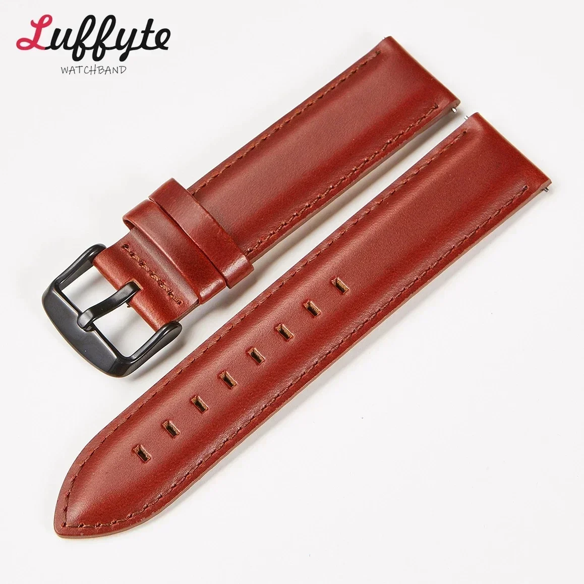 Quick Release Genuine Leather Watchband Strap Rose Gold Buckle 18mm 20mm 22mm Leather Watchband Black Brown Wristband Bracelets