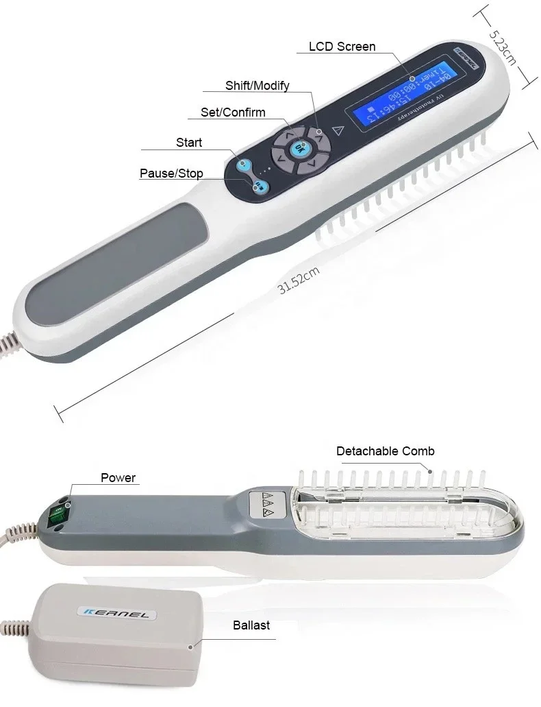 Factory Kernel KN-4003BL 9w UVB 311nm UV wand lamp phototherapy physical psoriasis treatment device phototherapy vitiligo UVB