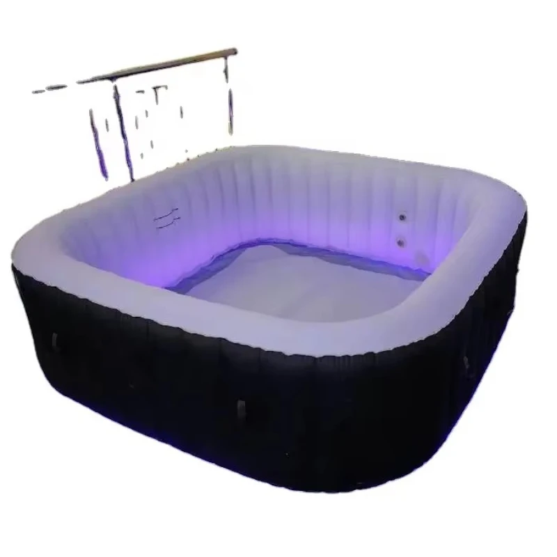 

Durable PVC Inflatable Outdoor Spa Hot Tub with LED Lights Modern Design Whirlpool Bathtub for Garden or Home Use for Swimming