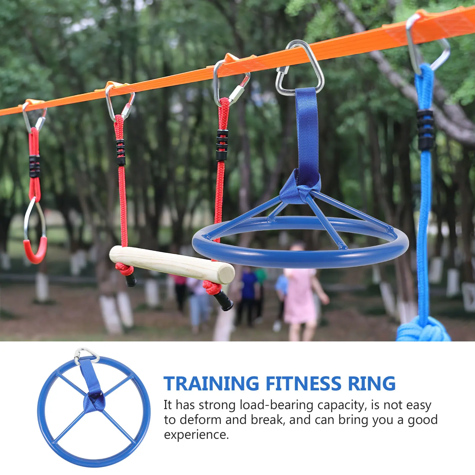 

Heavy Duty Indoor Hanging Fitness Ring Exercise Handle For Durable Lightweight Portable Arm Muscle Training Equipment
