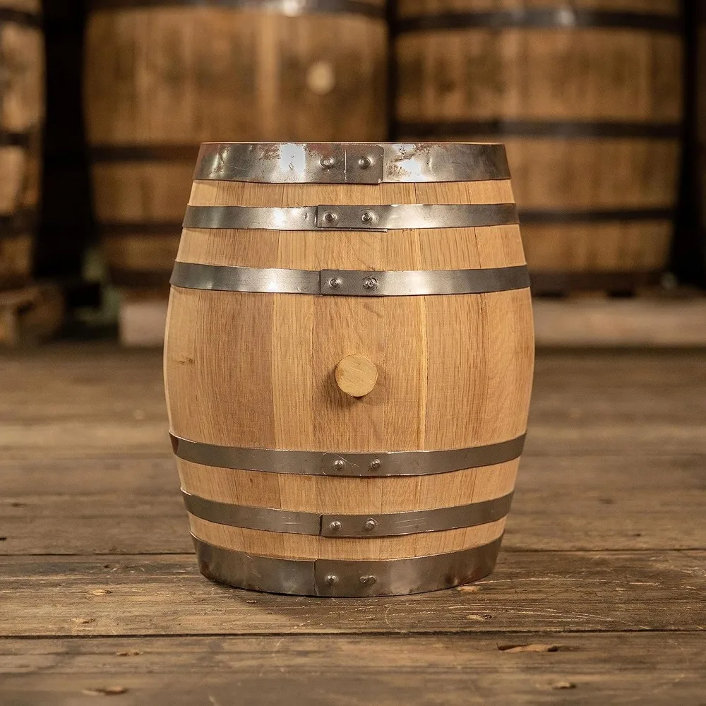 Small White Oak Barrel (5 Gallons) New, Never-Used Barrel with Medium Char Staves for Aging Whiskey