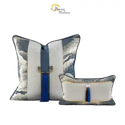 Luxury European Classical Aristocratic Style Throw Pillow Cases Decorative Tassels Cushion Covers for Couch Car Bedroom 20 X 20