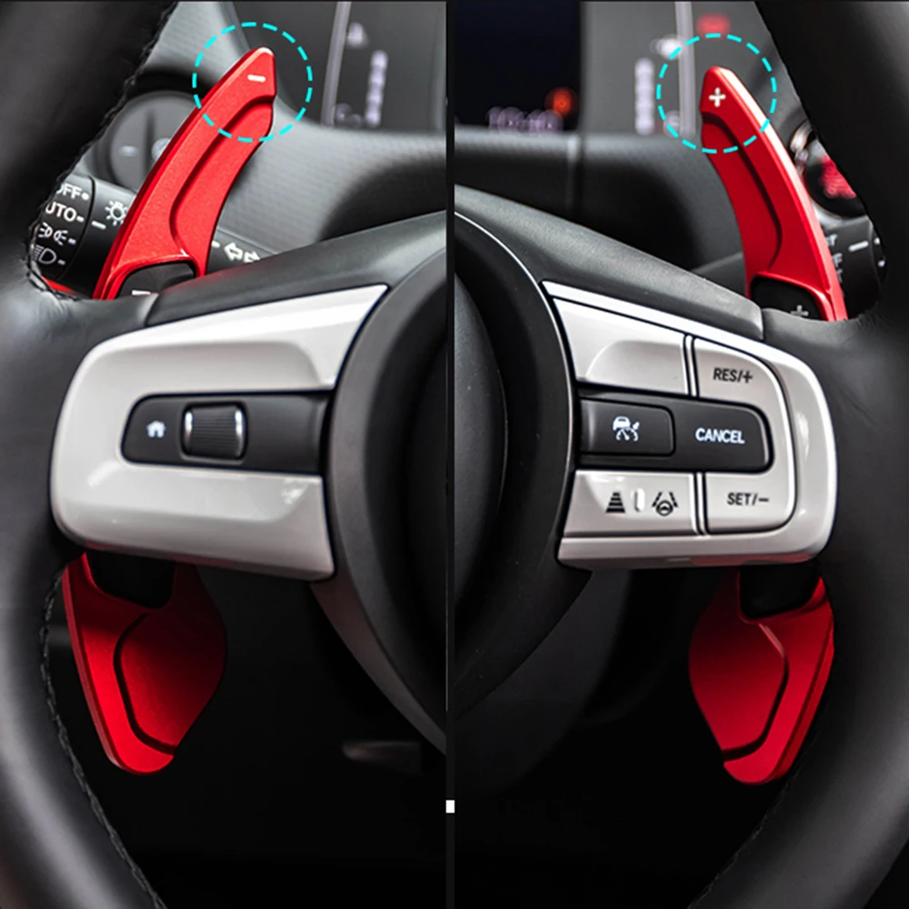 For Honda E City HR-V Vezel e:HEV Advance 2022-2024 Car Steering Wheel Shift Paddles Shifter Extension Car Accessories Stickers