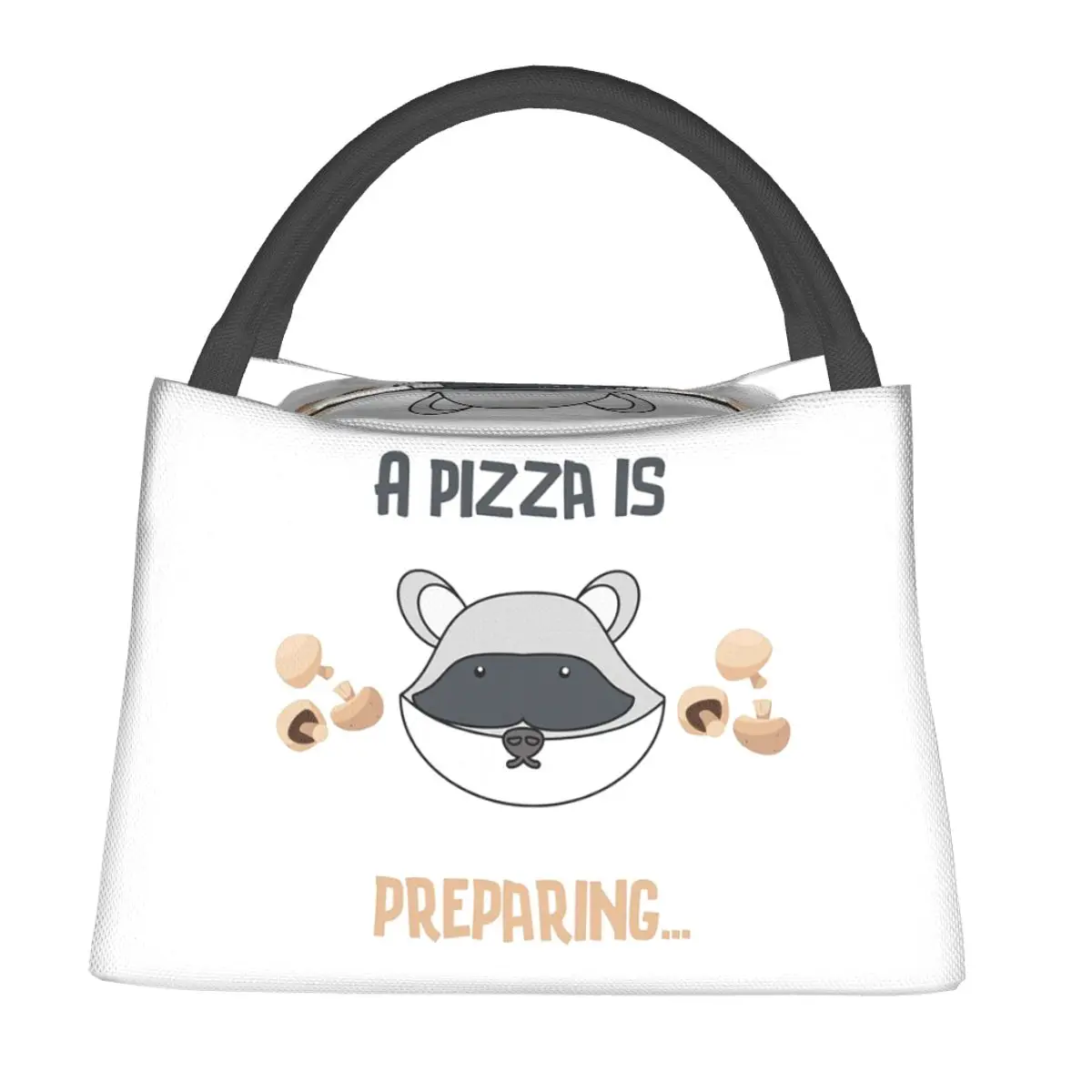 Pizza Thief Raccoon Lunch Bags Insulated Bento Box Leakproof Lunch Tote Picnic Bags Cooler Thermal Bag for Woman Children Travel