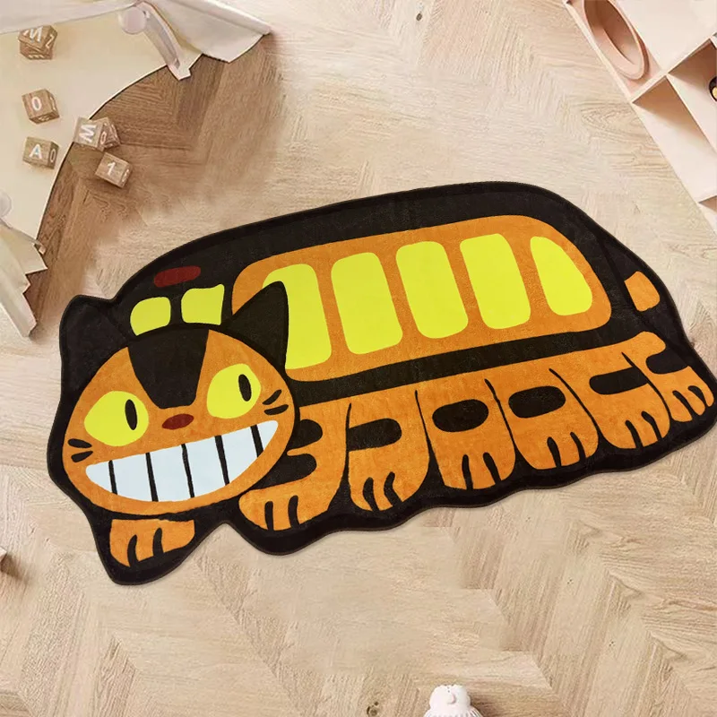 Cute Funny Cat Living Room Entrance Carpets Soft Cartoon Children\'s Room Bedroom Carpet Plush Irregular Cloakroom Balcony Rugs