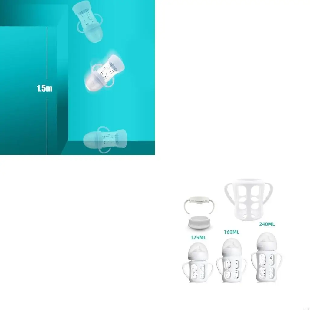 

Milk Bottle Handle Replaceable Feeding Bottle Hand Grip Sleeve 125/160/240ML 425F