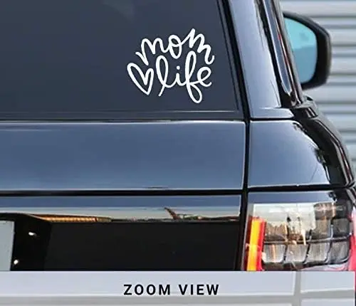 

1 шт. виниловые наклейки Mom Life Heart, наклейки на бампер для автомобилей, фургонов, грузовиков, ноутбуков