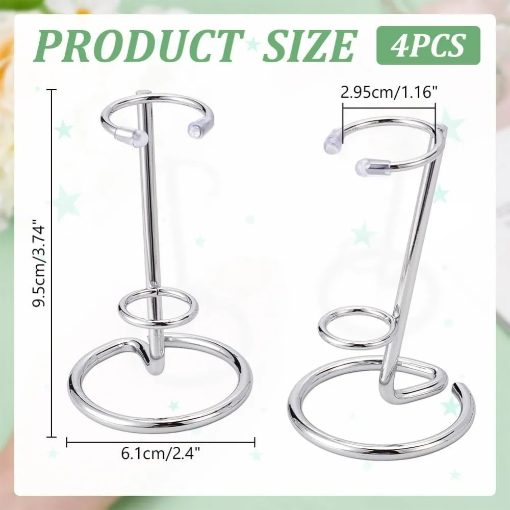 4 Pcs Small Crystal Wand Display Stand Iron Arms Display Stand Display Easel Holder for Small Gemstones Crystal making kit