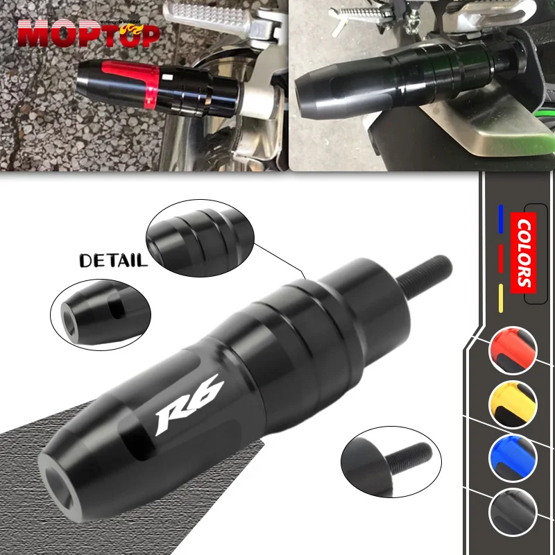 

For YAMAHA YZF R6 R7 YZF-R7 YZFR6 YZFR7 2021-2024 CNC Aluminum Motorcycle Exhaust Sliders Crash Protector Pad Falling Protection