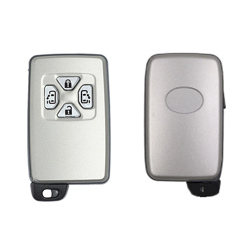 2X Car Smart Card Remote Car Key Shell Case Fob 4 Button For Toyota Alphard Estima Vellfire