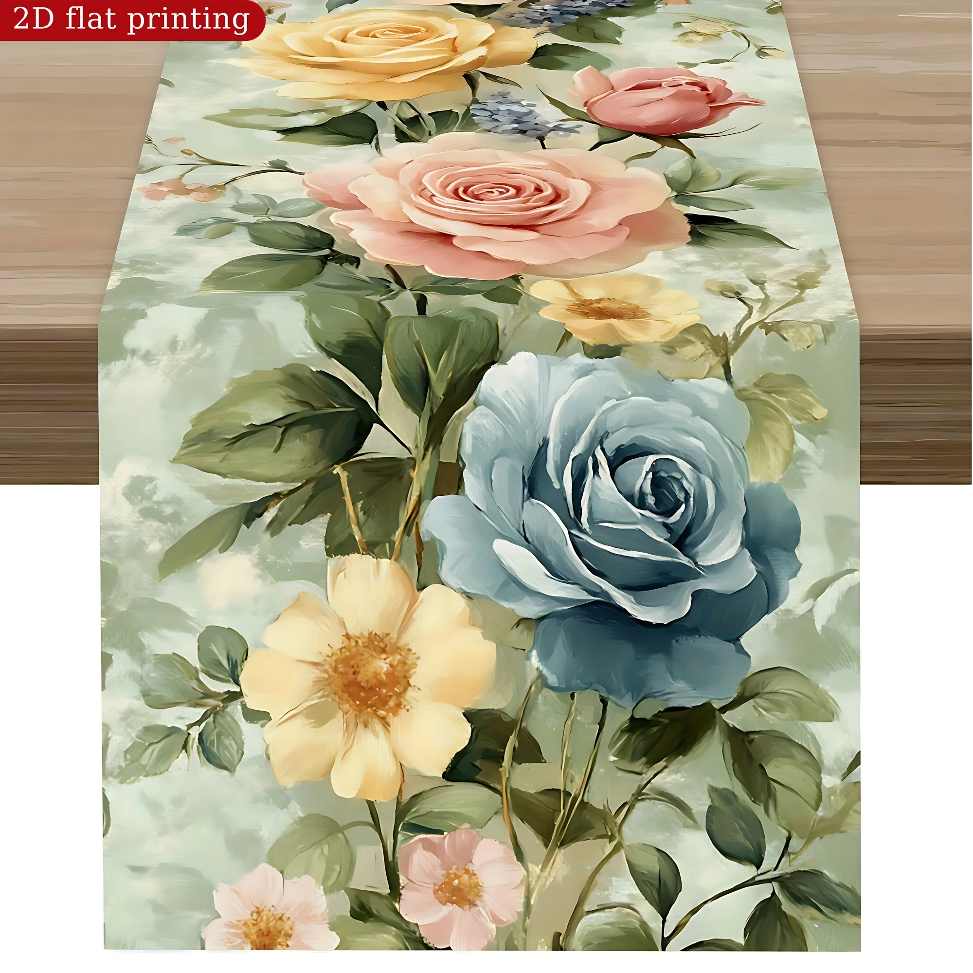 1 Stück Tischläufer mit Frühlingsblumen-Motiv |   Leinen 2D-Druck |   Elegante Dekoration für Esszimmer/Küche/Wohnzimmer |   Perfektes Weihnachtsgeschenk