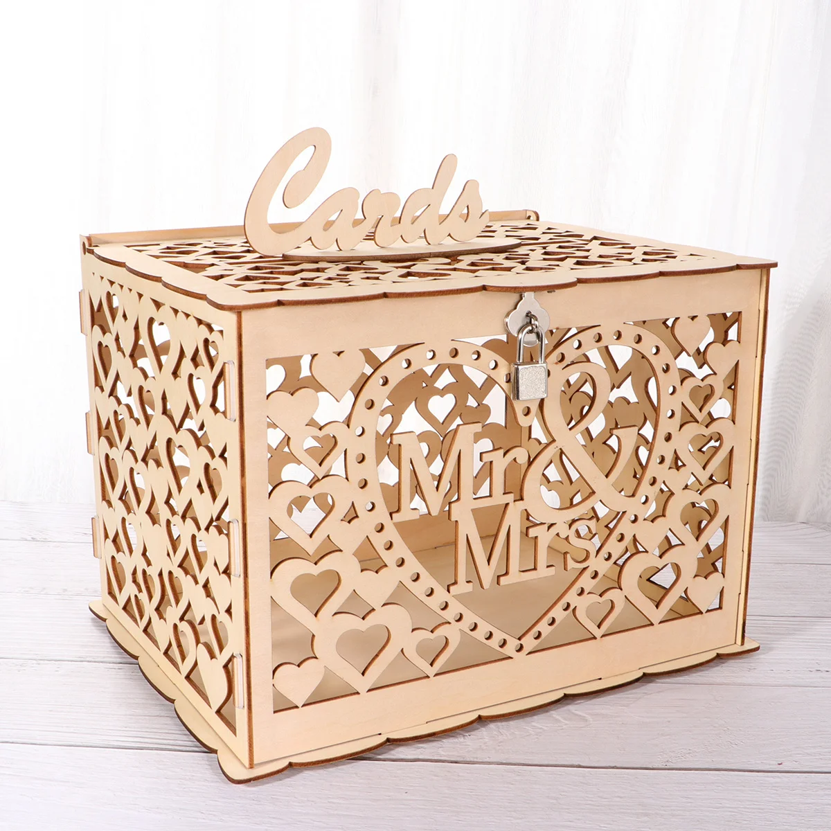 

DIY Wedding Box Hollowed Wedding Box Name Holder Wedding Wooden Box Check-in Box