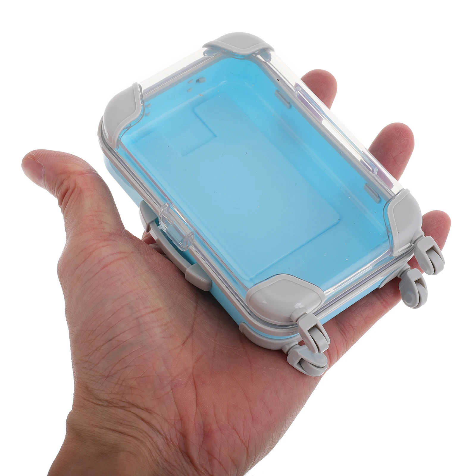 2Pcs Mini Trolley Case Thick Materials Portable Luggage Packaging Eyelash Storage Boxes Plastic Mini Makeup Boxes