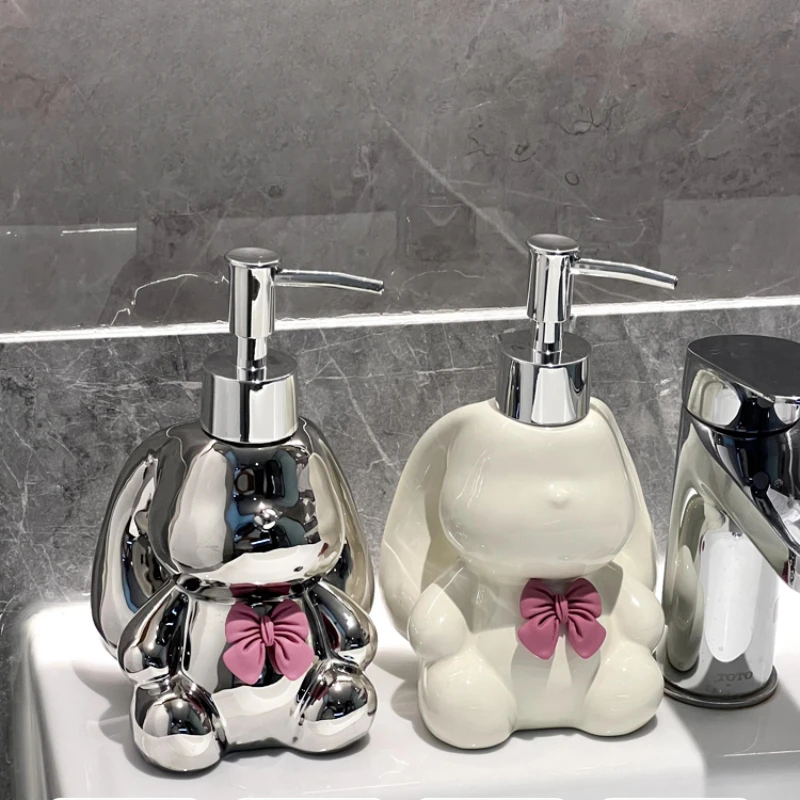 Ceramic Soap Dispenser with Pump Head, Versatile Lotion and Shower Gel Container, Luxury Design