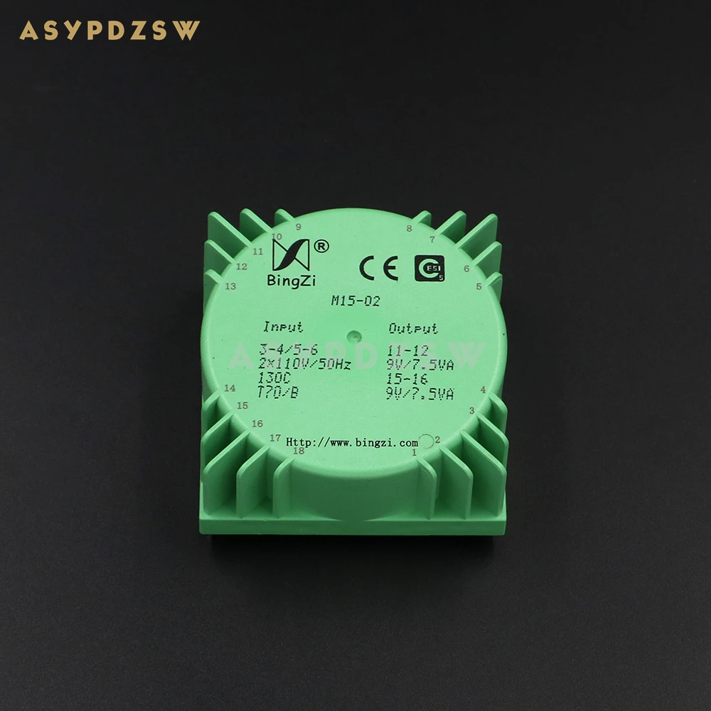 15VA Green Square 15W Sealed toroidal transformers M15-02 Output voltage AC dual 9V(2*9V)