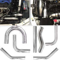 Tubo de ventilación de aire Turbo para coche, 51/63/76mm, 2/2, 5/3 pulgadas, 0 45, 90, 180 grados, tubo de aluminio tipo LS, tubo de entrada de aire frío Universal para carreras