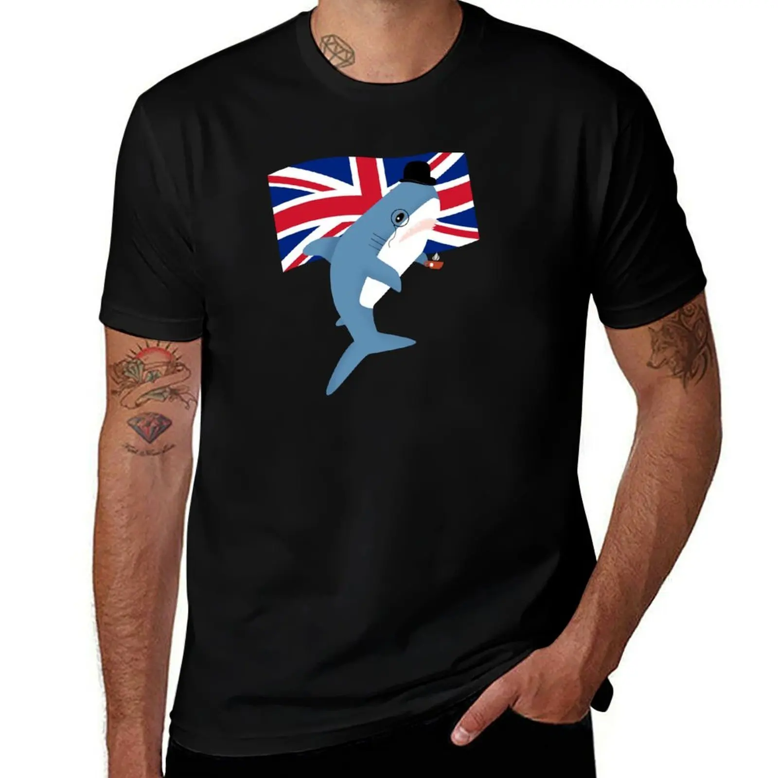 

British Blahaj T-Shirt valentines clothes graphic tee shirt cute clothes vintage clothes mens t shirt graphic