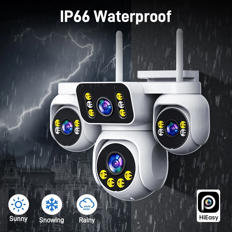 20MP WIFI 4-Lens 4-Screen Surveillance Camera Intelligent Human Detection Two-Way Voice Intercom Panoramic Home Security Camera