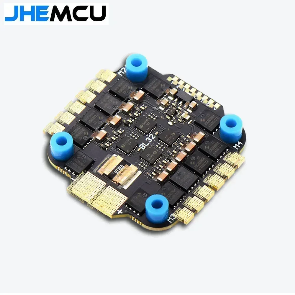 

JHEMCU 4IN1 F745 Контроллер полета Стек GF30F745-ICM AM32A60 60A ESC Совместим с аккумулятором 3-6S 30x30 мм для RC FPV Drone